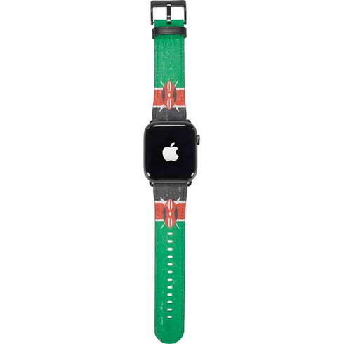 Kenya Flag Distressed Apple Watch Band 38-40mm