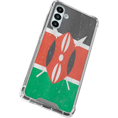 Kenya Flag Distressed Galaxy A13 5G Clear Case