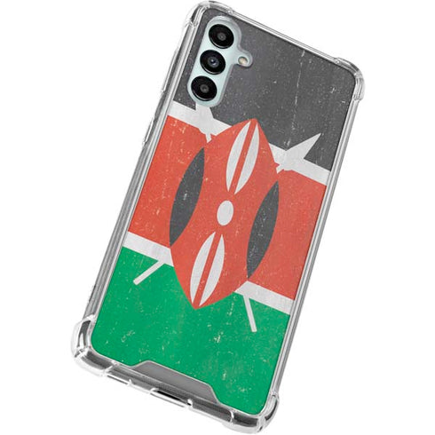 Kenya Flag Distressed Galaxy A14 5G Clear Case