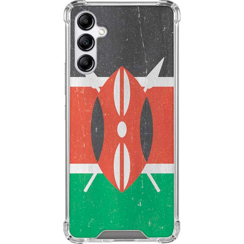Kenya Flag Distressed Galaxy A15 5G Clear Case