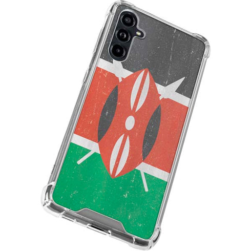 Kenya Flag Distressed Galaxy A54 5G Clear Case