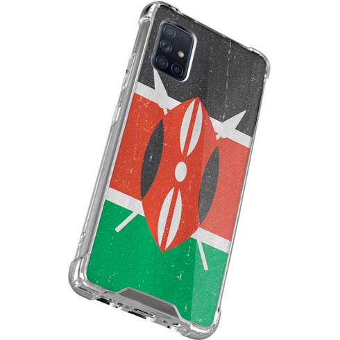 Kenya Flag Distressed Galaxy A71 5G Clear Case