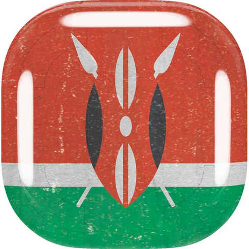 Kenya Flag Distressed Galaxy Buds Live Skin