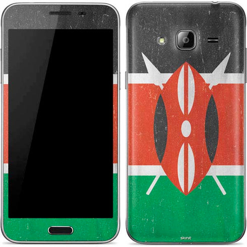 Kenya Flag Distressed Galaxy J3 Skin