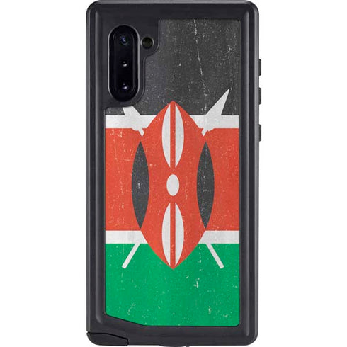 Kenya Flag Distressed Galaxy Note 10 Waterproof Case