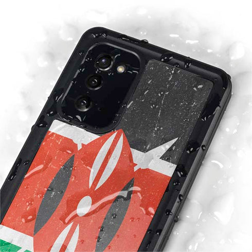 Kenya Flag Distressed Galaxy Note20 5G Waterproof Case