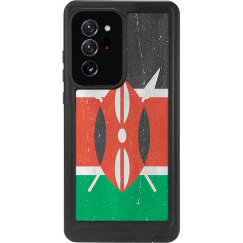 Kenya Flag Distressed Galaxy Note20 Ultra 5G Waterproof Case