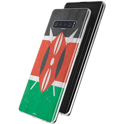 Kenya Flag Distressed Galaxy S10 Skin