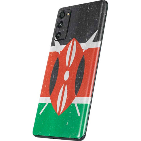 Kenya Flag Distressed Galaxy S20 Fan Edition Skin