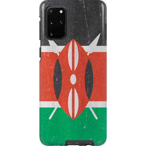 Kenya Flag Distressed Galaxy S20 Plus Pro Case