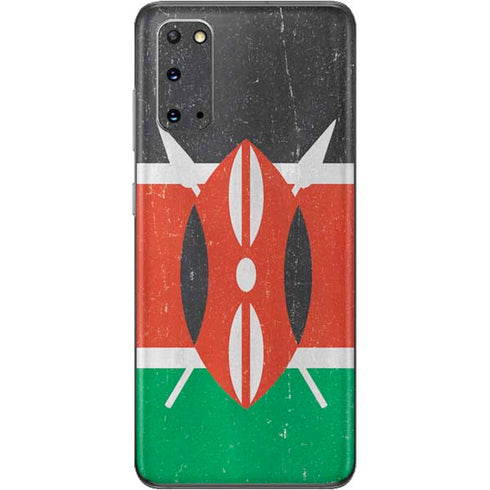 Kenya Flag Distressed Galaxy S20 Skin