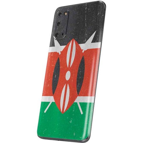 Kenya Flag Distressed Galaxy S20 Skin