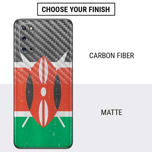 Kenya Flag Distressed Galaxy S20 Skin