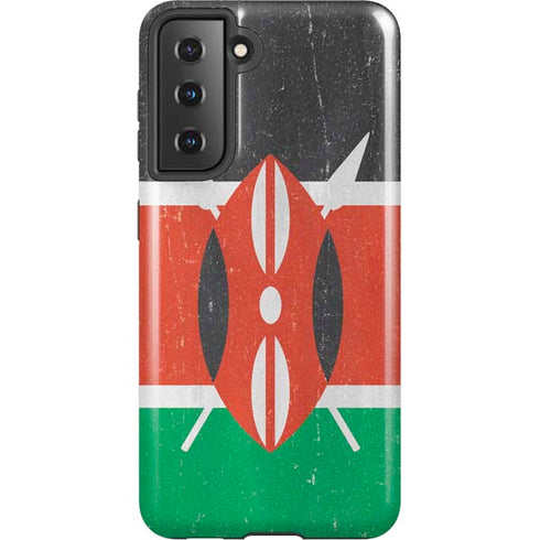 Kenya Flag Distressed Galaxy S21 5G Pro Case