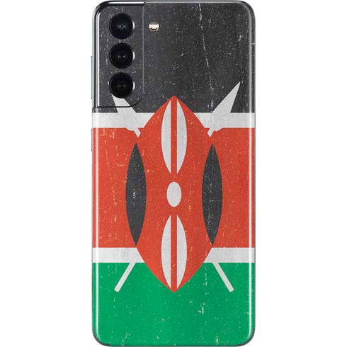 Kenya Flag Distressed Galaxy S21 5G Skin