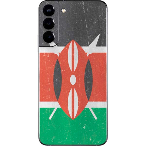 Kenya Flag Distressed Galaxy S22 Plus Skin