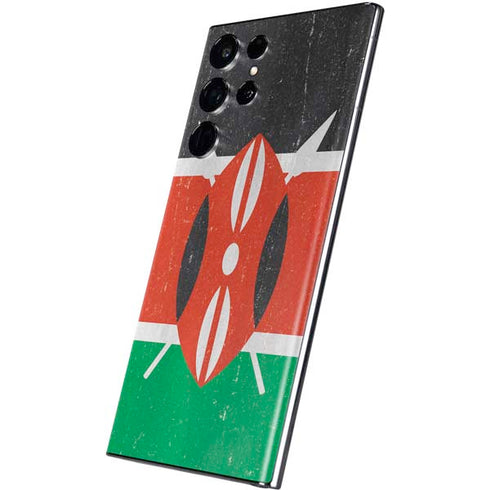 Kenya Flag Distressed Galaxy S22 Ultra Skin