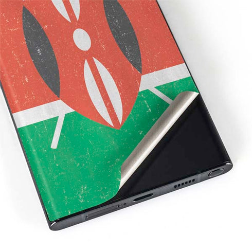 Kenya Flag Distressed Galaxy S22 Ultra Skin