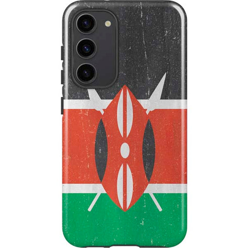 Kenya Flag Distressed Galaxy S23 Plus Pro Case