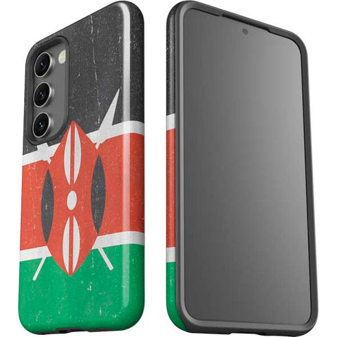 Kenya Flag Distressed Galaxy S23 Plus Pro Case