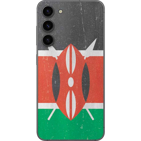 Kenya Flag Distressed Galaxy S23 Plus Skin