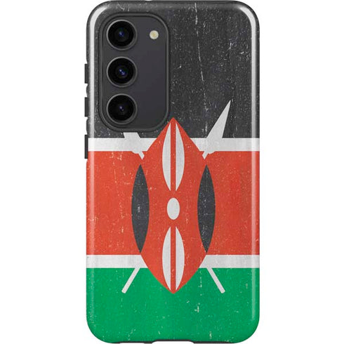 Kenya Flag Distressed Galaxy S23 Pro Case