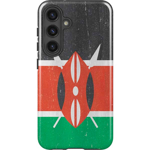 Kenya Flag Distressed Galaxy S24 Plus Impact Case