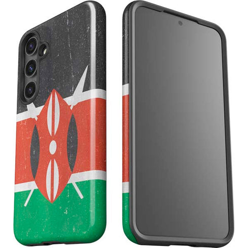 Kenya Flag Distressed Galaxy S24 Plus Impact Case