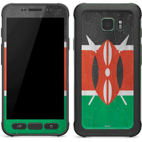 Kenya Flag Distressed Galaxy S7 Active Skin