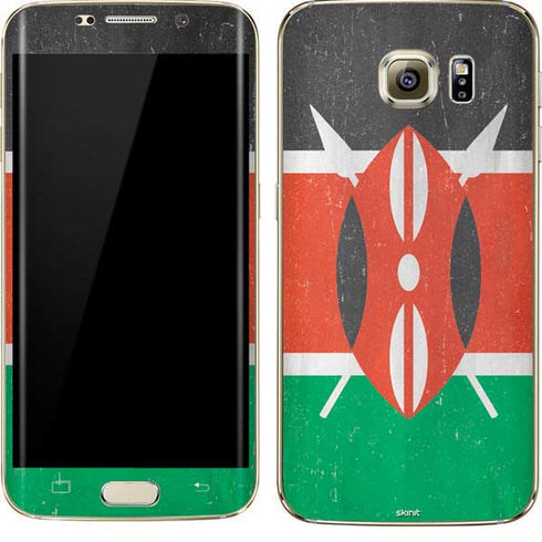 Kenya Flag Distressed Galaxy S7 Edge Skin