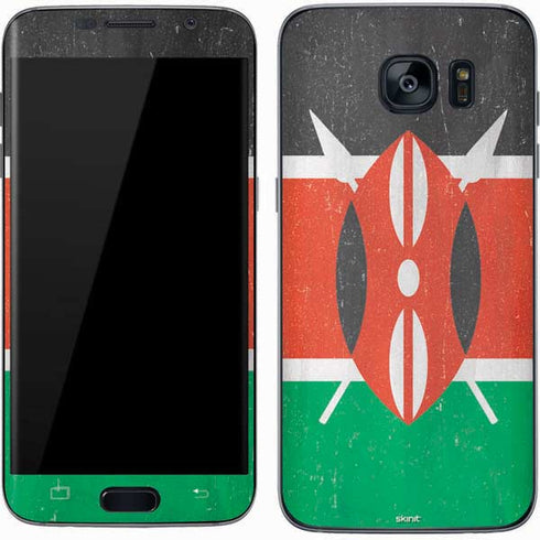 Kenya Flag Distressed Galaxy S7 Skin