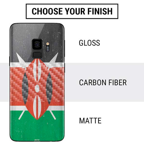 Kenya Flag Distressed Galaxy S9 Skin