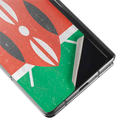 Kenya Flag Distressed Galaxy Z Fold2 5G Skin