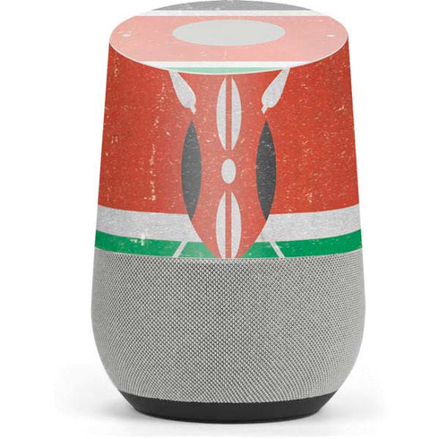 Kenya Flag Distressed Google Home Skin