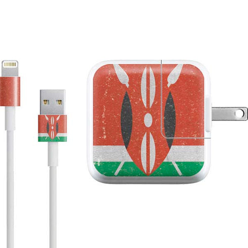 Kenya Flag Distressed iPad Charger (10W USB) Skin