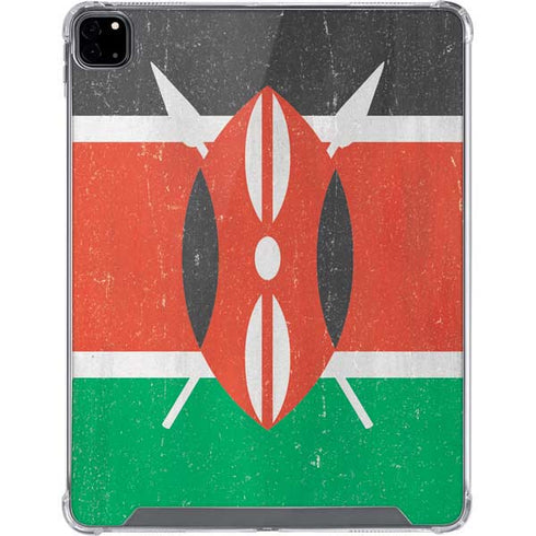 Kenya Flag Distressed iPad Pro 12.9in (2020) Clear Case