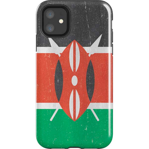 Kenya Flag Distressed iPhone 11 Impact Case