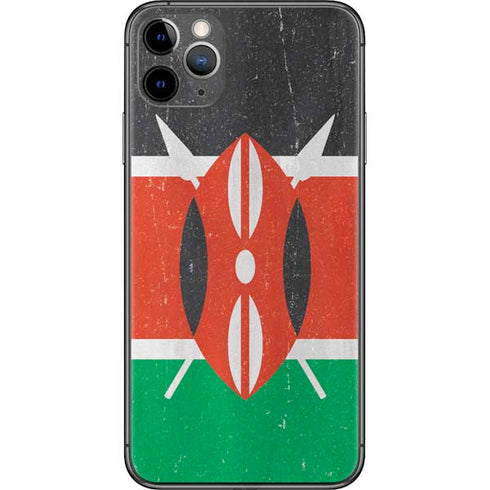 Kenya Flag Distressed iPhone 11 Pro Max Skin