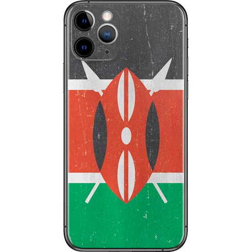 Kenya Flag Distressed iPhone 11 Pro Skin