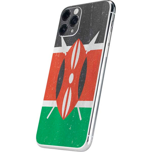 Kenya Flag Distressed iPhone 11 Pro Skin