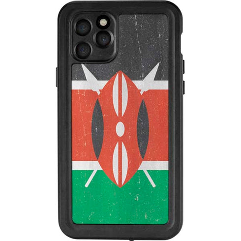 Kenya Flag Distressed iPhone 11 Pro Waterproof Case