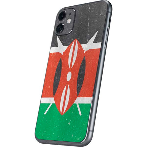 Kenya Flag Distressed iPhone 11 Skin