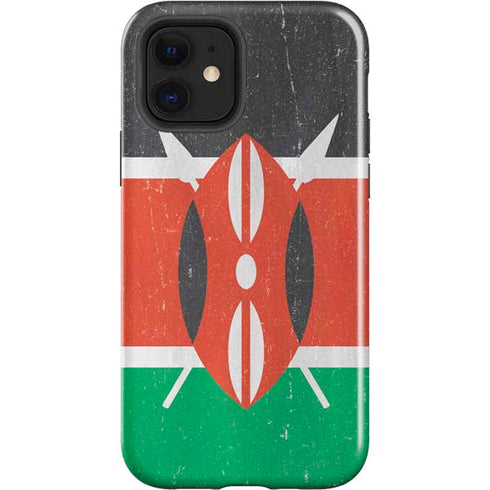 Kenya Flag Distressed iPhone 12 Impact Case
