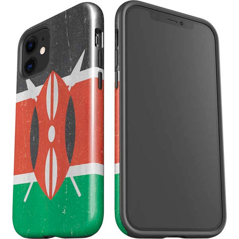 Kenya Flag Distressed iPhone 12 Impact Case