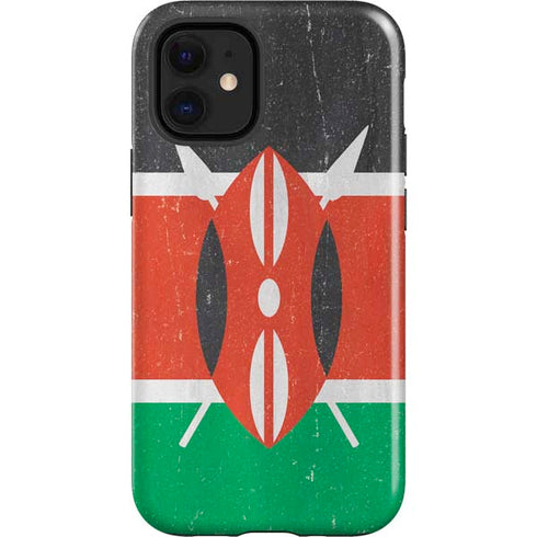 Kenya Flag Distressed iPhone 12 Mini Impact Case