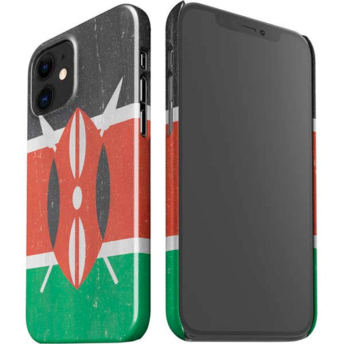 Kenya Flag Distressed iPhone 12 Mini Lite Case