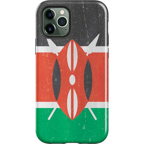 Kenya Flag Distressed iPhone 12 Pro Impact Case