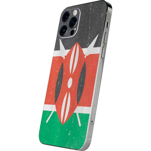 Kenya Flag Distressed iPhone 12 Pro Max Skin