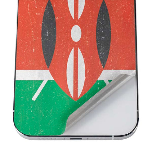 Kenya Flag Distressed iPhone 12 Pro Max Skin