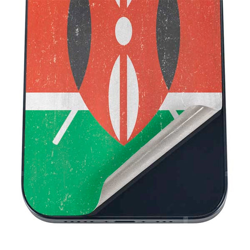 Kenya Flag Distressed iPhone 12 Skin